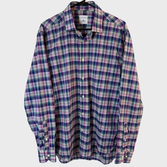Culturata Other - Culturata Plaid Long-Sleeve Button-Up Shirt Multicolor Men's Large 100% Cotton